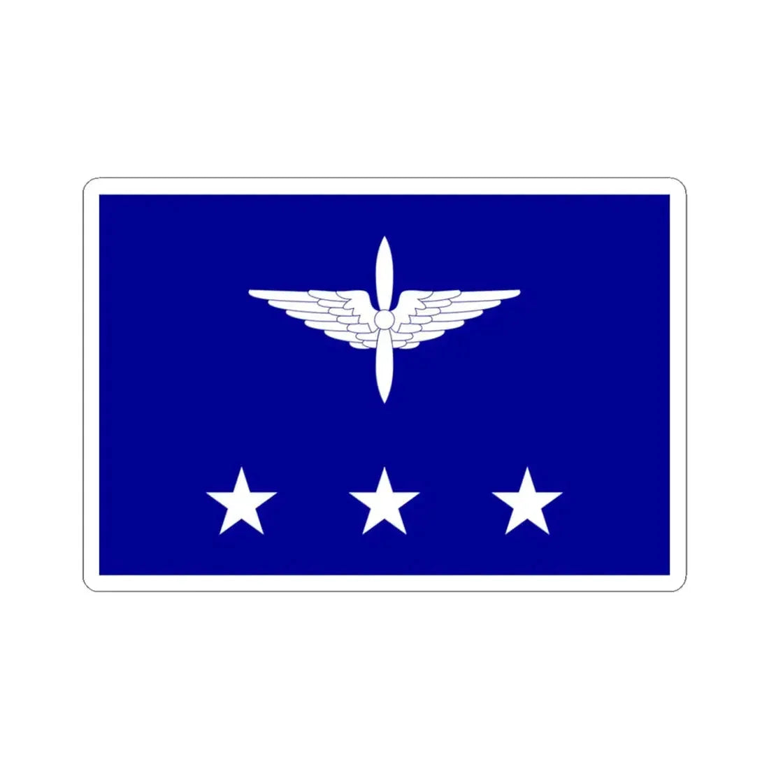 ROCAF Generals Flag 1958 (China) STICKER Vinyl Kiss-Cut Decal 3 Inch White - The Sticker Space