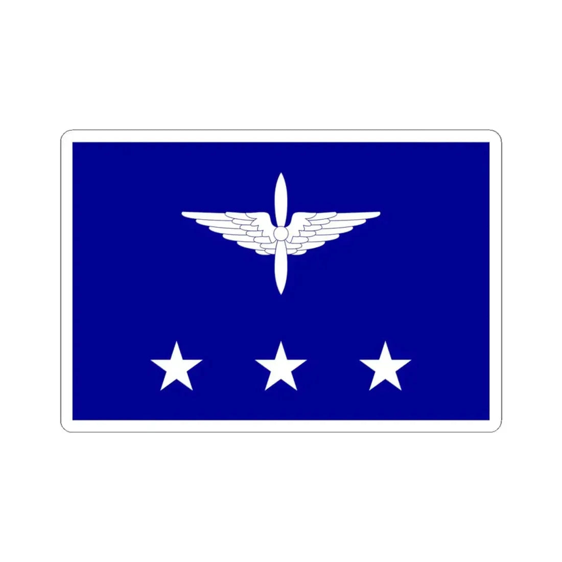 ROCAF Generals Flag 1958 (China) STICKER Vinyl Kiss-Cut Decal 4 Inch White - The Sticker Space