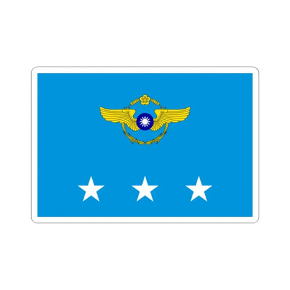 ROCAF Generals Flag 1962 (China) STICKER Vinyl Kiss-Cut Decal 2 Inch White - The Sticker Space