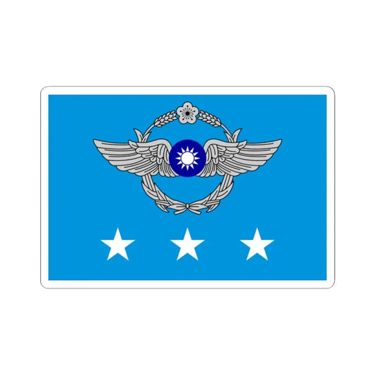 ROCAF Generals Flag 1981 (China) STICKER Vinyl Kiss-Cut Decal 2 Inch White - The Sticker Space
