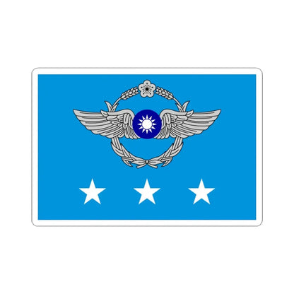 ROCAF Generals Flag 1981 (China) STICKER Vinyl Kiss-Cut Decal 3 Inch White - The Sticker Space