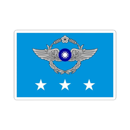 ROCAF Generals Flag 1981 (China) STICKER Vinyl Kiss-Cut Decal 4 Inch White - The Sticker Space