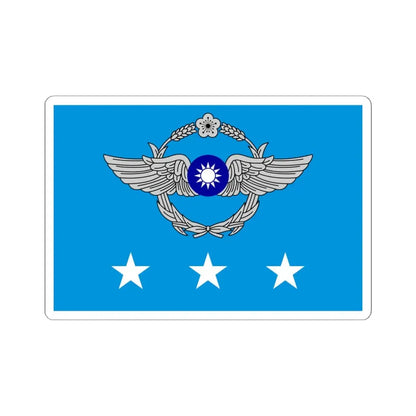 ROCAF Generals Flag 1981 (China) STICKER Vinyl Kiss-Cut Decal 6 Inch White - The Sticker Space