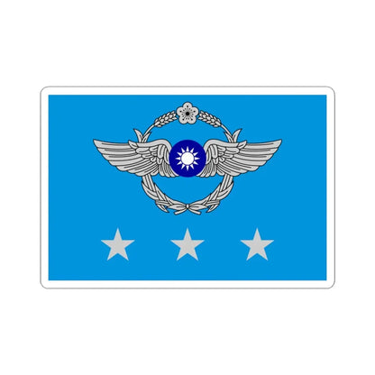 ROCAF Generals Flag (China) STICKER Vinyl Kiss-Cut Decal 3 Inch White - The Sticker Space