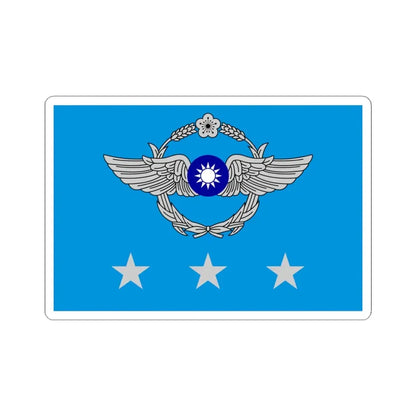 ROCAF Generals Flag (China) STICKER Vinyl Kiss-Cut Decal 4 Inch White - The Sticker Space