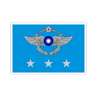 ROCAF Generals Flag (China) STICKER Vinyl Kiss-Cut Decal 6 Inch White - The Sticker Space