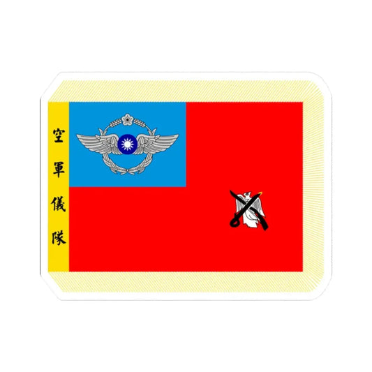 ROCAF Honor Guard Flag (China) STICKER Vinyl Kiss-Cut Decal 2 Inch White - The Sticker Space