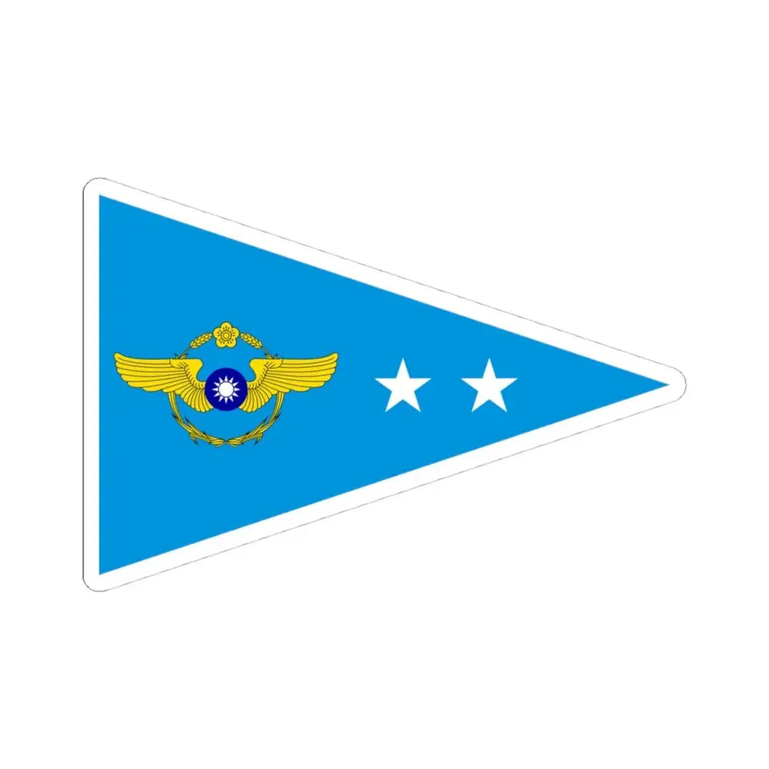 ROCAF Lieutenant Colonels Flag 1962 (China) STICKER Vinyl Kiss-Cut Decal 4 Inch White - The Sticker Space