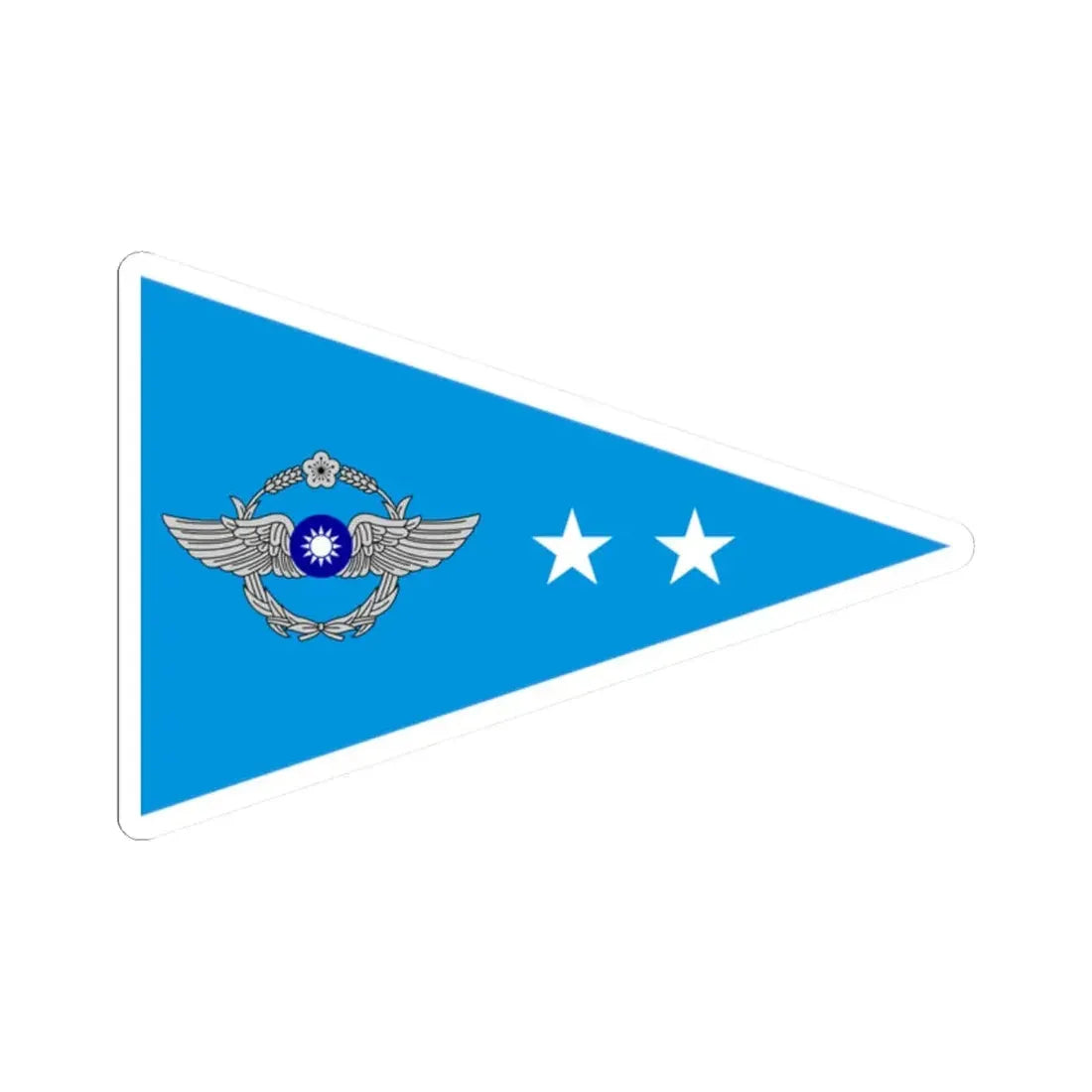 ROCAF Lieutenant Colonels Flag (China) STICKER Vinyl Kiss-Cut Decal 2 Inch White - The Sticker Space