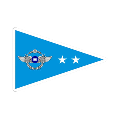 ROCAF Lieutenant Colonels Flag (China) STICKER Vinyl Kiss-Cut Decal 2 Inch White - The Sticker Space
