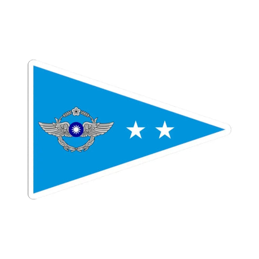 ROCAF Lieutenant Colonels Flag (China) STICKER Vinyl Kiss-Cut Decal 2 Inch White - The Sticker Space