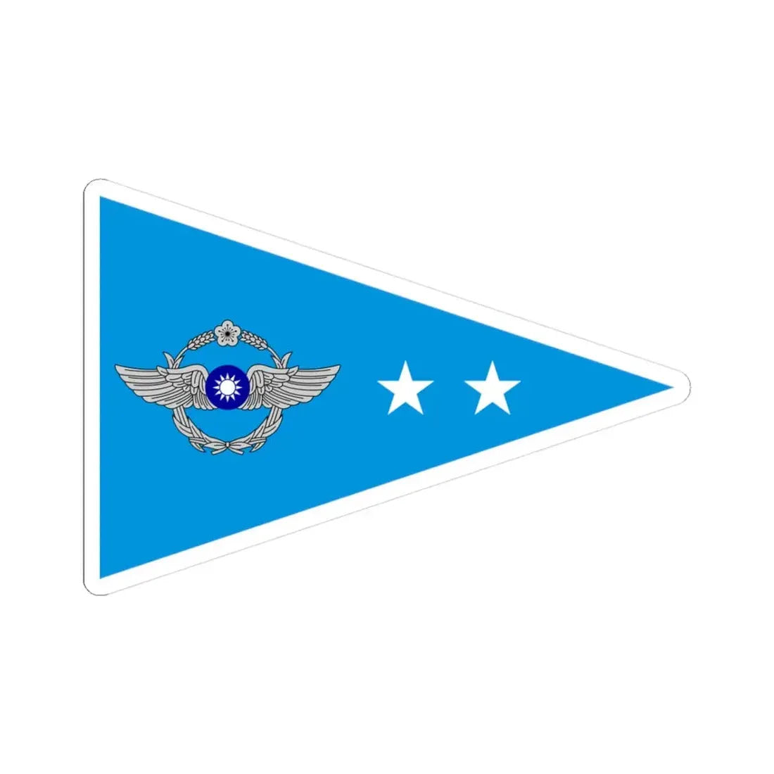 ROCAF Lieutenant Colonels Flag (China) STICKER Vinyl Kiss-Cut Decal 3 Inch White - The Sticker Space