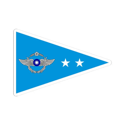 ROCAF Lieutenant Colonels Flag (China) STICKER Vinyl Kiss-Cut Decal 3 Inch White - The Sticker Space