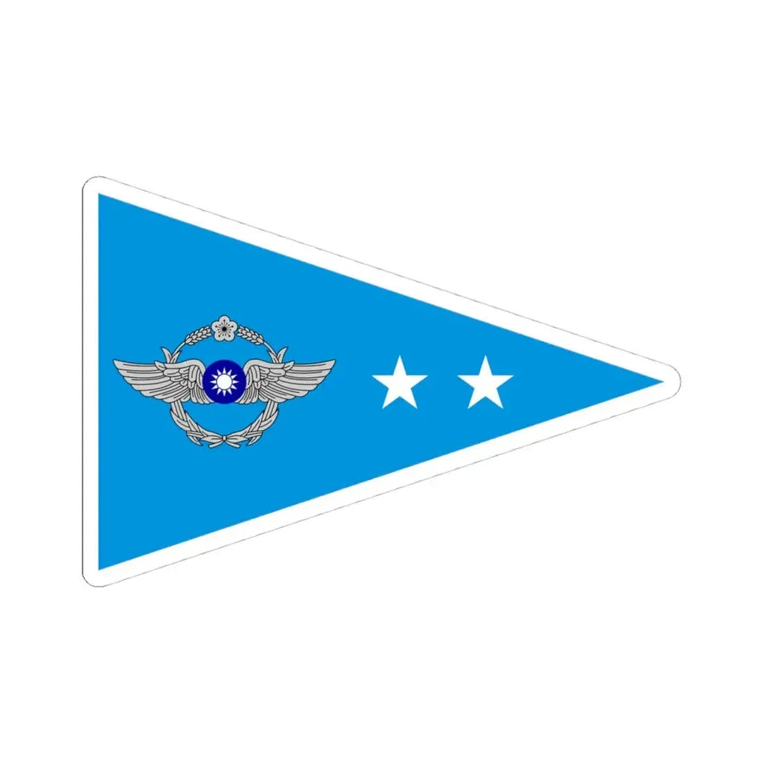 ROCAF Lieutenant Colonels Flag (China) STICKER Vinyl Kiss-Cut Decal 4 Inch White - The Sticker Space