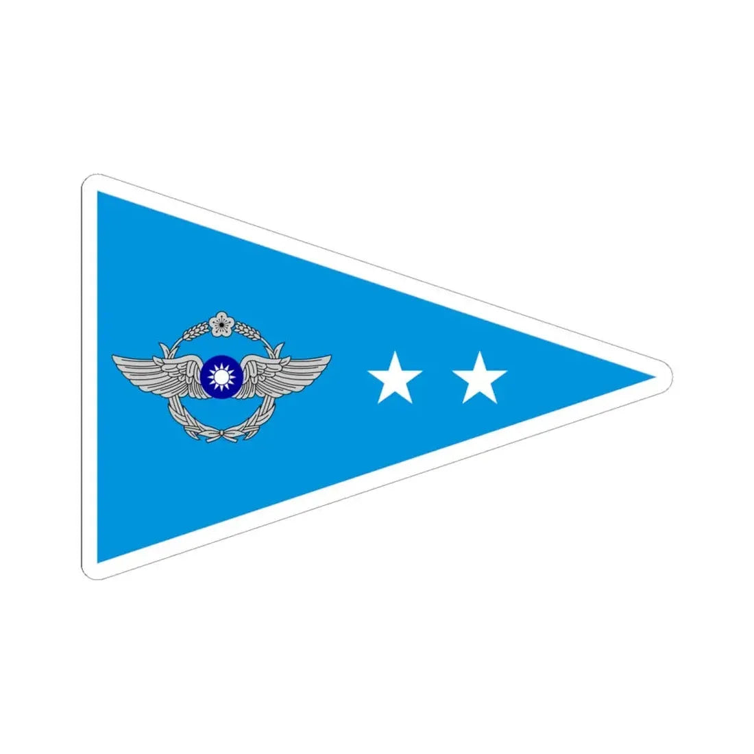 ROCAF Lieutenant Colonels Flag (China) STICKER Vinyl Kiss-Cut Decal 6 Inch White - The Sticker Space