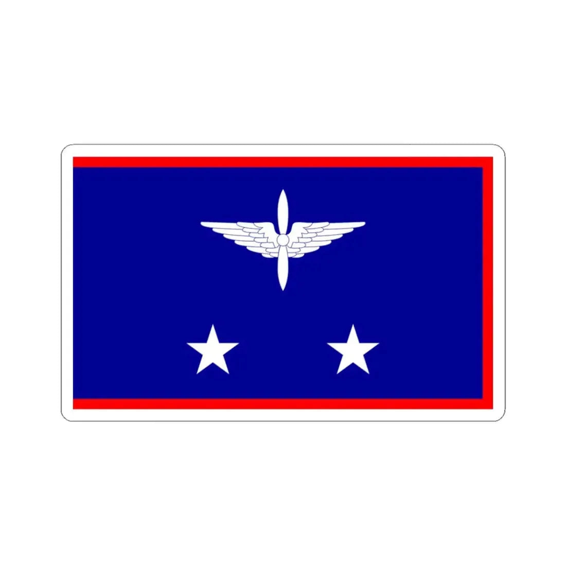 ROCAF Lieutenant Generals Flag 1948 (China) STICKER Vinyl Kiss-Cut Decal 3 Inch White - The Sticker Space