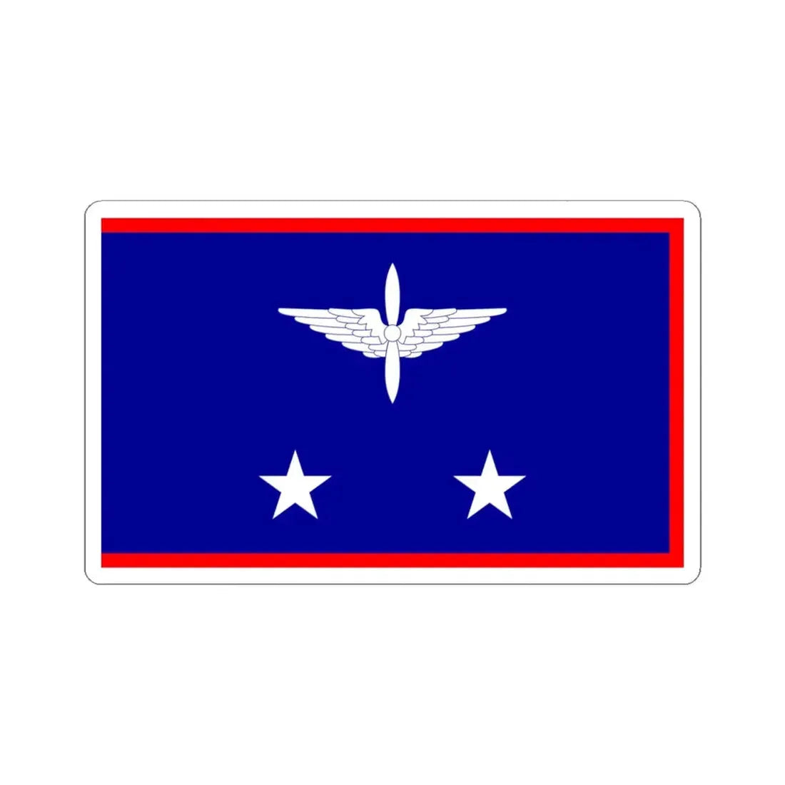 ROCAF Lieutenant Generals Flag 1948 (China) STICKER Vinyl Kiss-Cut Decal 4 Inch White - The Sticker Space