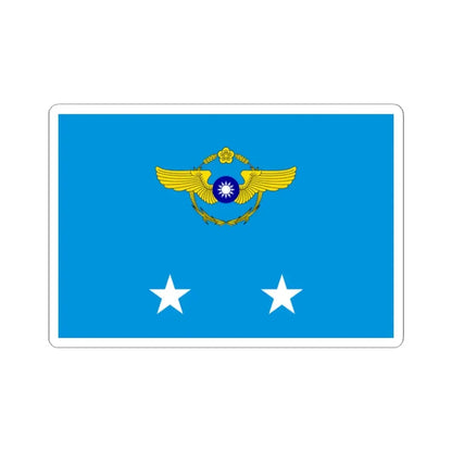 ROCAF Lieutenant Generals Flag 1962 (China) STICKER Vinyl Kiss-Cut Decal 2 Inch White - The Sticker Space