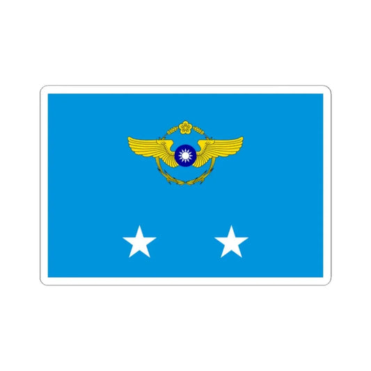 ROCAF Lieutenant Generals Flag 1962 (China) STICKER Vinyl Kiss-Cut Decal 2 Inch White - The Sticker Space