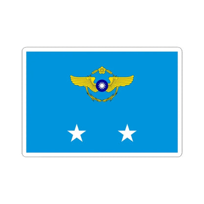 ROCAF Lieutenant Generals Flag 1962 (China) STICKER Vinyl Kiss-Cut Decal 3 Inch White - The Sticker Space