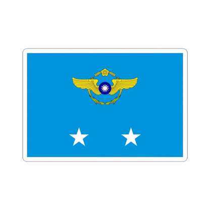 ROCAF Lieutenant Generals Flag 1962 (China) STICKER Vinyl Kiss-Cut Decal 4 Inch White - The Sticker Space