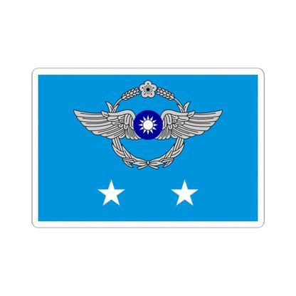ROCAF Lieutenant Generals Flag 1981 (China) STICKER Vinyl Kiss-Cut Decal 2 Inch White - The Sticker Space