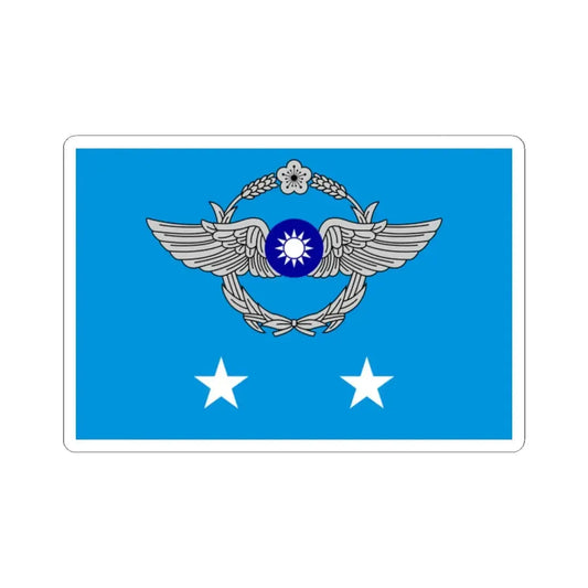ROCAF Lieutenant Generals Flag 1981 (China) STICKER Vinyl Kiss-Cut Decal 2 Inch White - The Sticker Space