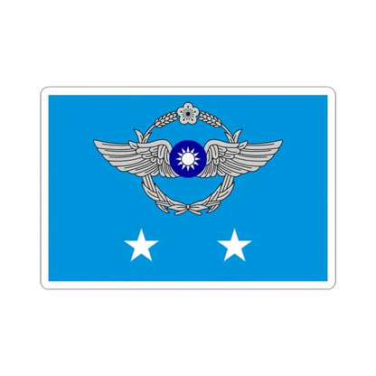 ROCAF Lieutenant Generals Flag 1981 (China) STICKER Vinyl Kiss-Cut Decal 3 Inch White - The Sticker Space