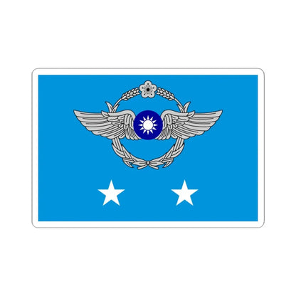 ROCAF Lieutenant Generals Flag 1981 (China) STICKER Vinyl Kiss-Cut Decal 4 Inch White - The Sticker Space