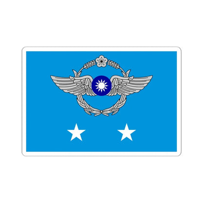 ROCAF Lieutenant Generals Flag 1981 (China) STICKER Vinyl Kiss-Cut Decal 6 Inch White - The Sticker Space