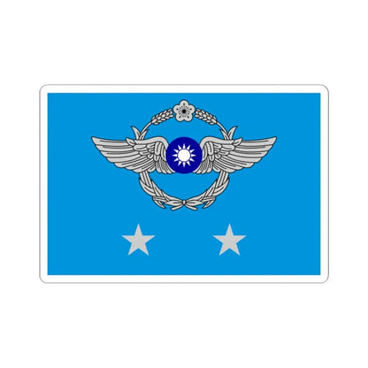 ROCAF Lieutenant Generals Flag (China) STICKER Vinyl Kiss-Cut Decal 2 Inch White - The Sticker Space