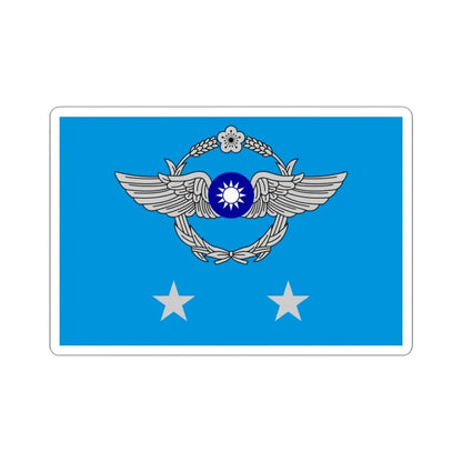 ROCAF Lieutenant Generals Flag (China) STICKER Vinyl Kiss-Cut Decal 3 Inch White - The Sticker Space