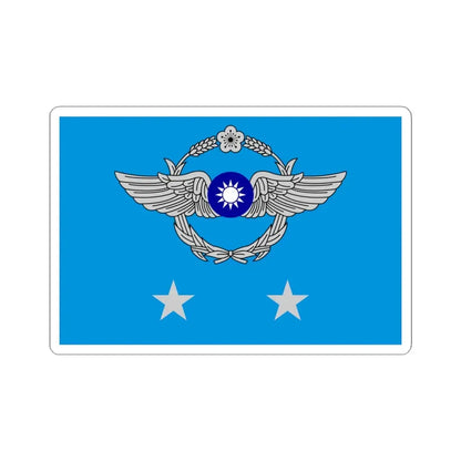 ROCAF Lieutenant Generals Flag (China) STICKER Vinyl Kiss-Cut Decal 4 Inch White - The Sticker Space
