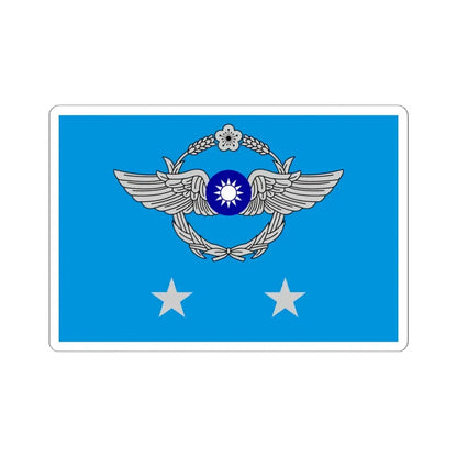 ROCAF Lieutenant Generals Flag (China) STICKER Vinyl Kiss-Cut Decal 6 Inch White - The Sticker Space