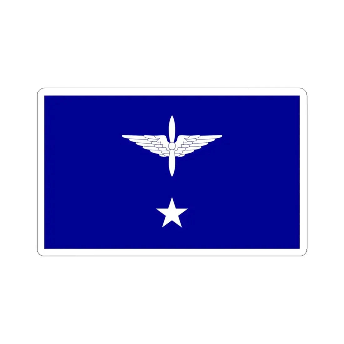ROCAF Major Generals Flag 1937 (China) STICKER Vinyl Kiss-Cut Decal 4 Inch White - The Sticker Space