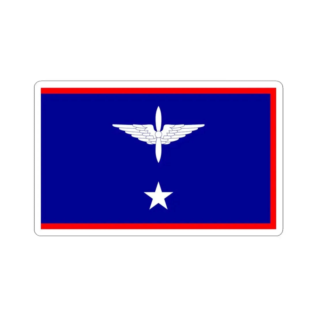 ROCAF Major Generals Flag 1948 (China) STICKER Vinyl Kiss-Cut Decal 3 Inch White - The Sticker Space