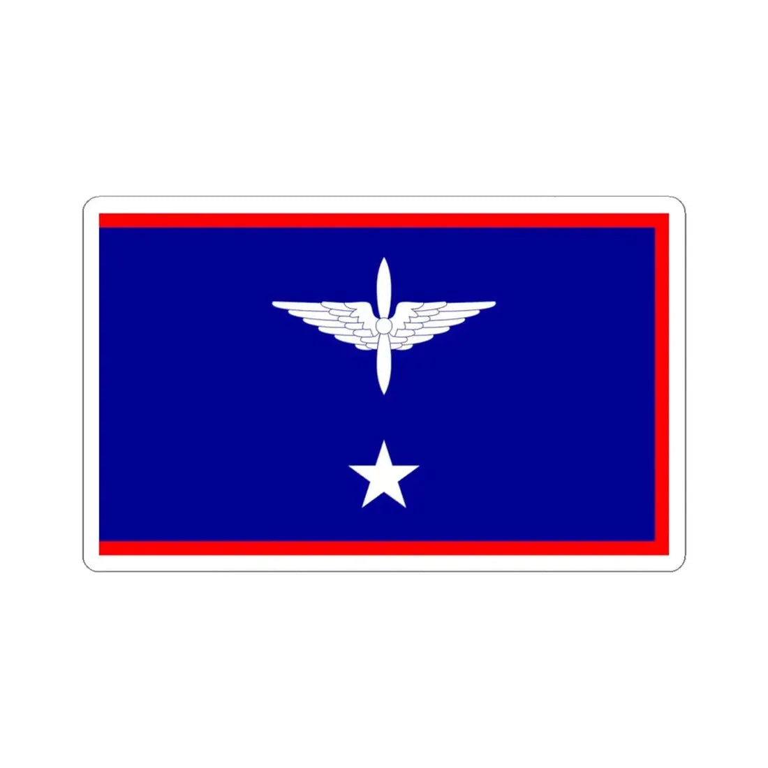 ROCAF Major Generals Flag 1948 (China) STICKER Vinyl Kiss-Cut Decal 4 Inch White - The Sticker Space