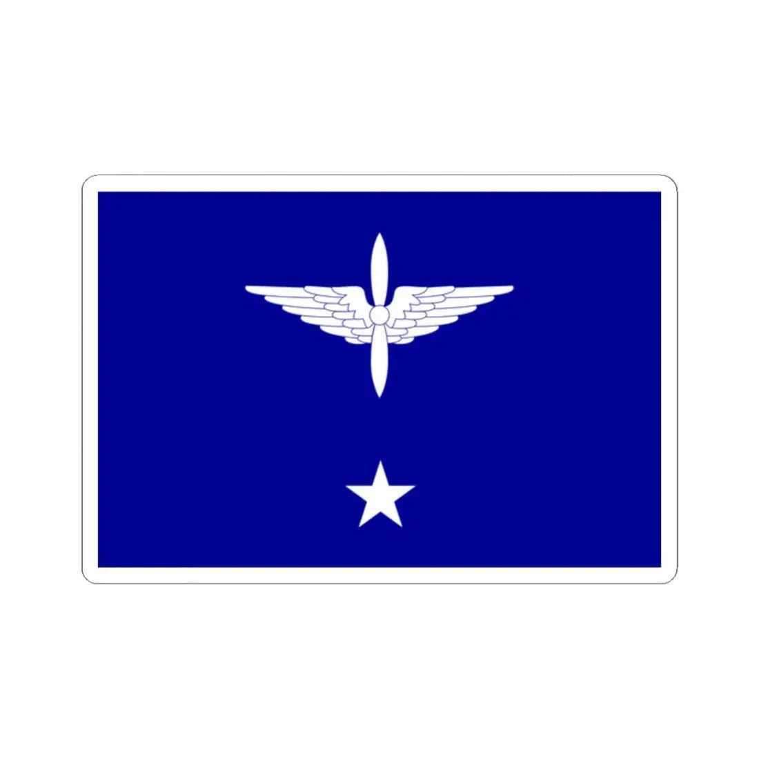 ROCAF Major Generals Flag 1958 (China) STICKER Vinyl Kiss-Cut Decal 2 Inch White - The Sticker Space