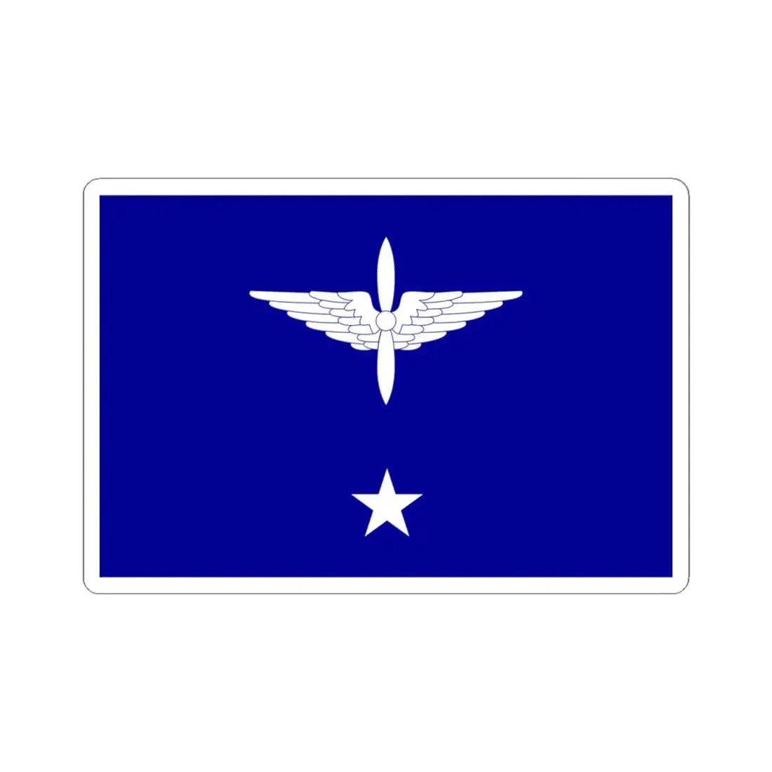 ROCAF Major Generals Flag 1958 (China) STICKER Vinyl Kiss-Cut Decal 4 Inch White - The Sticker Space