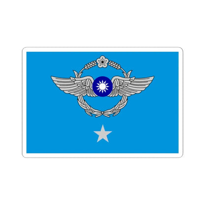 ROCAF Major Generals Flag (China) STICKER Vinyl Kiss-Cut Decal 2 Inch White - The Sticker Space