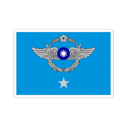 ROCAF Major Generals Flag (China) STICKER Vinyl Kiss-Cut Decal 2 Inch White - The Sticker Space