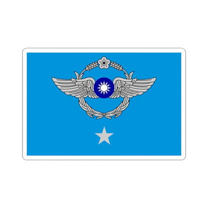 ROCAF Major Generals Flag (China) STICKER Vinyl Kiss-Cut Decal 3 Inch White - The Sticker Space
