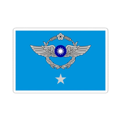 ROCAF Major Generals Flag (China) STICKER Vinyl Kiss-Cut Decal 4 Inch White - The Sticker Space