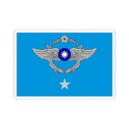 ROCAF Major Generals Flag (China) STICKER Vinyl Kiss-Cut Decal 6 Inch White - The Sticker Space