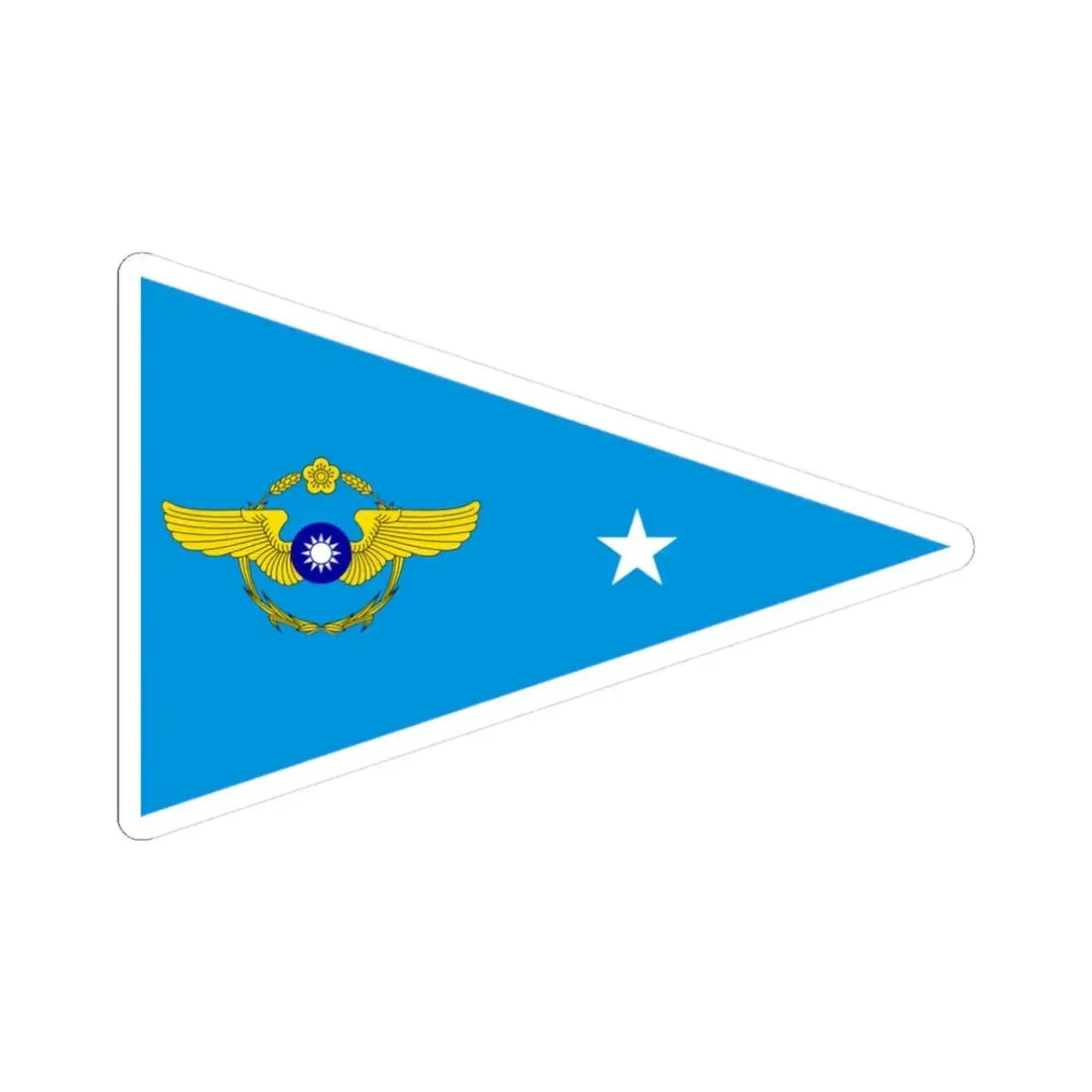 ROCAF Majors Flag 1962 (China) STICKER Vinyl Kiss-Cut Decal 3 Inch White - The Sticker Space