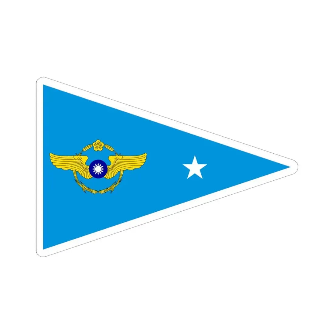 ROCAF Majors Flag 1962 (China) STICKER Vinyl Kiss-Cut Decal 6 Inch White - The Sticker Space