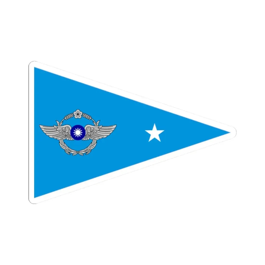 ROCAF Majors Flag (China) STICKER Vinyl Kiss-Cut Decal 2 Inch White - The Sticker Space