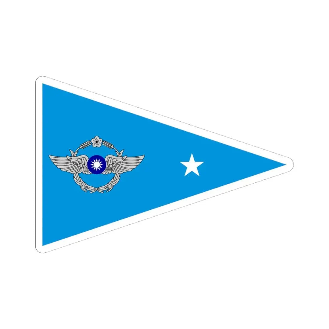 ROCAF Majors Flag (China) STICKER Vinyl Kiss-Cut Decal 4 Inch White - The Sticker Space