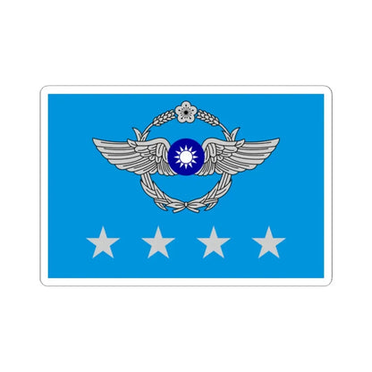 ROCAF Senior Generals Flag (China) STICKER Vinyl Kiss-Cut Decal 2 Inch White - The Sticker Space