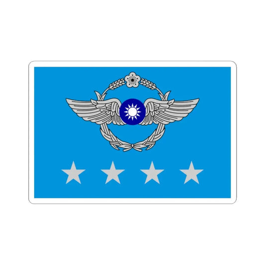 ROCAF Senior Generals Flag (China) STICKER Vinyl Kiss-Cut Decal 2 Inch White - The Sticker Space
